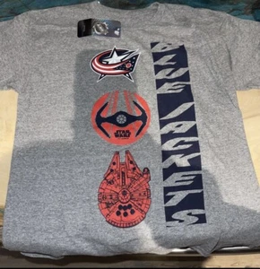 Star Wars Blue Jackets NHL Youth Shirt (Size L) - Picture 1 of 3