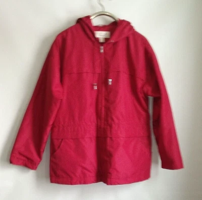 Covington Outerwear Coat Womens Red Fur Lined Zip Jacket Ladies SZ 16W-18W Foto 1 de 4