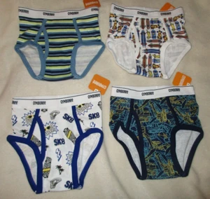 Gymboree Construction Skateboard Stripe Boys Underwear Briefs Lot Size XS 4 - Picture 1 of 6