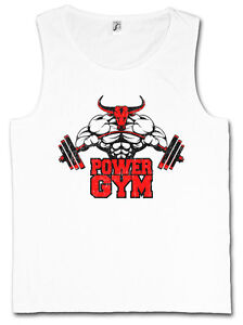 POWER GYM BULL GYM TANK TOP Fitness Sports Bulle Stier Muscles Body Building