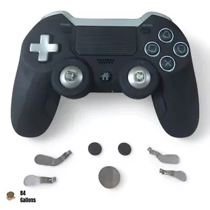 Controlador inalámbrico modificado para PS4 con paradas de gatillo y paletas traseras para reasignación - Imagen 1 de 17