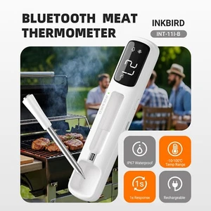 INKBIRD Wireless Food Thermometer INT-11IB Bluetooth Meat Probe Grill Oven Smoke - Picture 1 of 12
