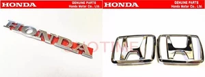 Juego de emblemas de insignia delantera y trasera HONDA 88-91 CIVIC Si DX EX RT EF9 SIR genuino OEM - Imagen 1 de 1