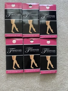Girls Theatrical Pink Tights - Size Child’s Medium - 6 Pairs - Ballet Tights - Picture 1 of 2