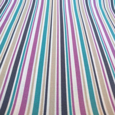 100% COTTON FABRIC BOHO STRIPE PRINT QUILTERS COTTON BTY SEWING DIY FACE MASK  - Image 1 of 4