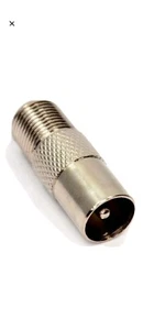 5 x F Type Plug Female Screw Connector Socket to RF Coax Aerial Male Adapter - Picture 1 of 3