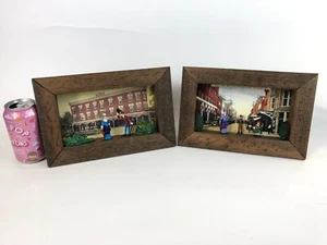 2 Shadow Box Diorama Art Cast Lead Figures Maryland Artist - Picture 1 of 5