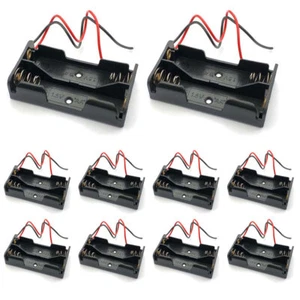 10Pcs Battery Holder Case Box w/ 4" Wire Leads for 2X Series AA Batteries 3V USA - Picture 1 of 8