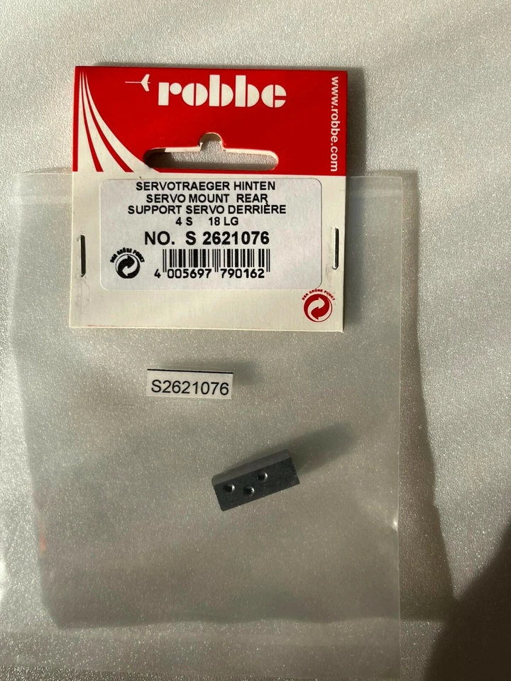 Robbe Servoträger Hinten 4 S 18mm Lang Best. Nr. S2621076 NEU - Bild 1 von 1