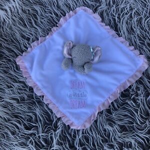 Baby Starters Elephant Dream a little Dream Security Blanket Lovey Pink Satin