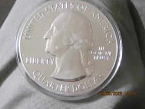 2019 5 OZ SILVER BULLION RIVER OF NO RETURN AMERICA THE BEAUTIFUL COIN + CAPSULE - Picture 1 of 4