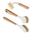  3 Pcs Cleaning Brush Pp Material Handle Sink Scrubber Kitchen