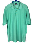 Nike Golf Dri-Fit Golf Polo Shirt Mens M Mint Green Wicking Geometric Stretch