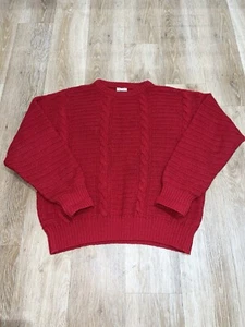 Vintage United Colors of Benetton Aran Knit Shetland Wool Jumper Women’s UK 8/10 - Picture 1 of 3