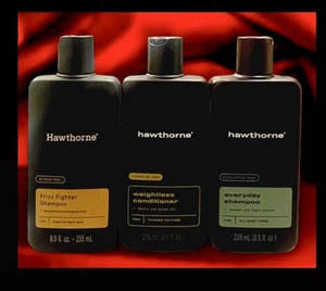 Set Of 3 Hawthorne:Mint Eucalyptus & Citrus Peel Shampoo & Geranium Conditioner - Picture 1 of 24