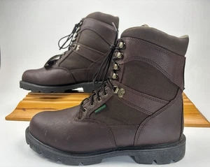 Georgia Boot G107 8" Homeland Mens Sz 13 M Brown Waterproof Steel Toe Work Boots - Picture 1 of 10