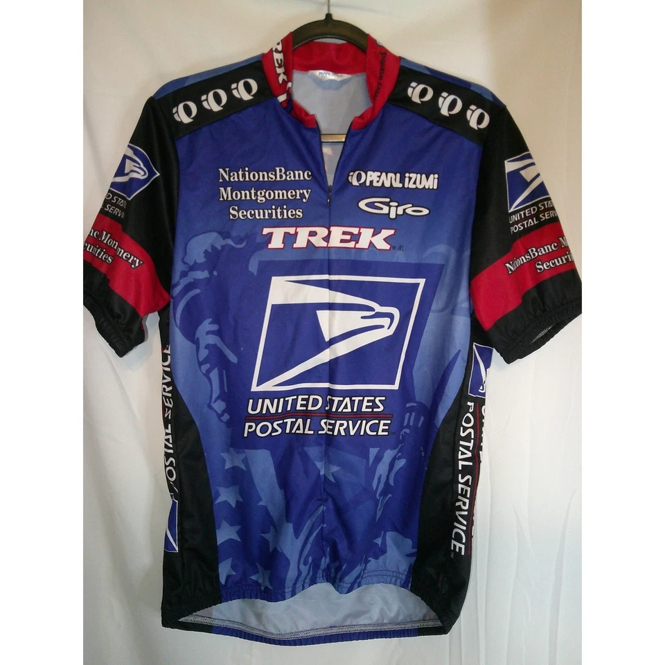 VTG Pearl Izumi TREK United States Postal Service Cycling Jersey Short Sleeve L - Image 1 of 3