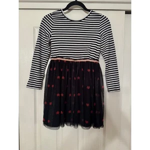 Cat & Jack Girls Cat Graphic Striped Tutu Tulle Skirt Dress size 10/12 - Picture 1 of 5