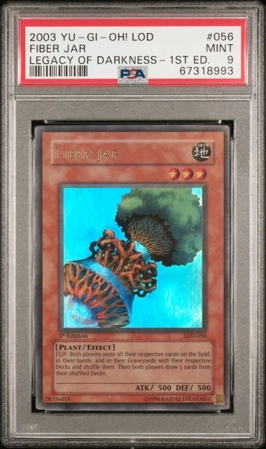 2003 Yugioh Fiber Jar PSA 9 LOD-056 1st Edition Ultra Rare MINT - Image 1 of 2