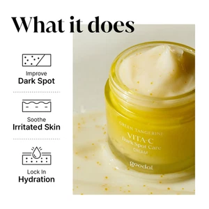 Crema facial iluminadora con vitamina C y E 1,7 oz a base de plantas, calmante, ligera - Imagen 1 de 8