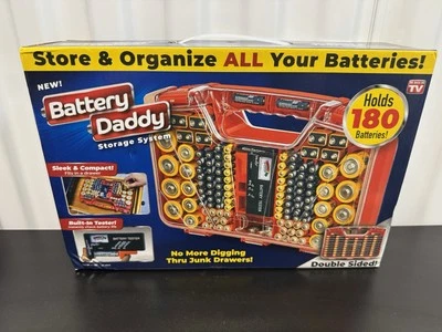 180 Battery Daddy Storage System Caddy Organizer Case and Built In Tester NEW - Image 1 of 4
