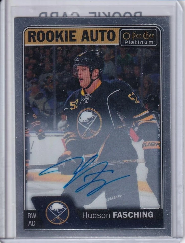 2016-19 Upper Deck OPC Platinum Rookie Auto R-HF Hudson Fasching Blue Jackets - Image 1 of 1