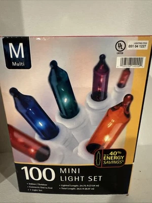 Multicolor Christmas String Lights 100 -White Wire -New 7 Boxes - Image 1 of 4