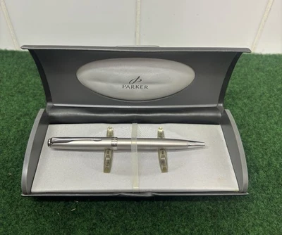 Parker Sonnet Ballpoint Pen In Sliver With Display Case - Image 1 of 4