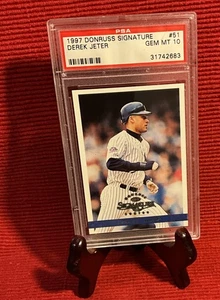 Derek Jeter PSA 10 - POP 7 (HOF) 1997 Donruss Signature Series New York Yankees - Picture 1 of 2