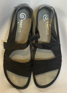 Naot Women’s 10 Black Leather Comfort Sandal Papaki - Picture 1 of 10