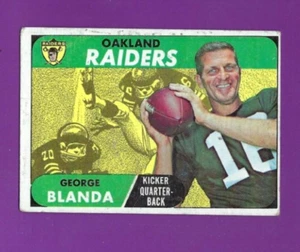 1968 Topps football card #142 George Blanda Oakland Raiders VGEX no creases HOF - Picture 1 of 2