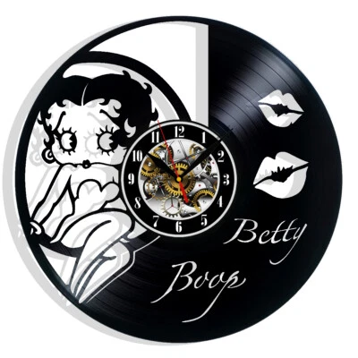 Betty Boop Vinyl Wall Clock Gift Birthday Holiday Art Home Room Decor Design