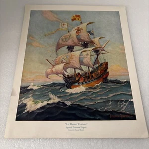 “La Buena Ventura” Tesoro Español Olvidado Pintado por Duncan Gleason - Imagen 1 de 8