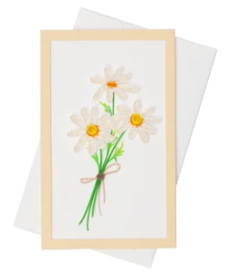 Framed Standing Card - Quilled White Daisy - Picture 1 of 2