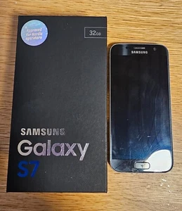 Samsung Galaxy S7 32GB Black Onyx Carrier Unlocked Cracked screen - Afbeelding 1 van 3