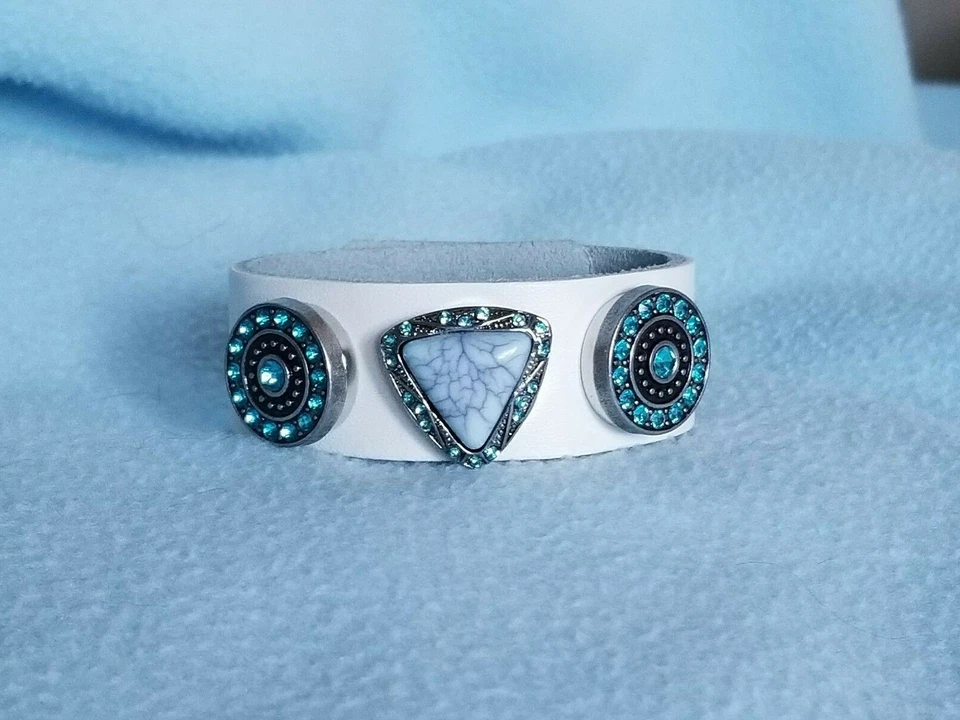 Pulsera de cuero Gingersnap y 3 broches de presión Foto 1 de 1