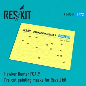 Hawker Hunter FGA9Pre-cut painting masks for Revell ResKit RSM72-0005 Scale 1:72 - Picture 1 of 24