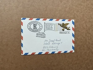 US 1975 Postal Card to Germany #UXC16 +Smithsonian CXL +1-Line Msg +Neat - Picture 1 of 2