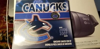 2007 Canada Vancouver Canucks Coins Set With Coloured 25 Cent Coin. - Image 1 of 4