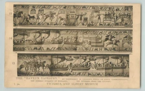 POSTCARD BAYEUX TAPESTRY. THE NORMAN INVASION OF ENGLAND - Picture 1 of 2
