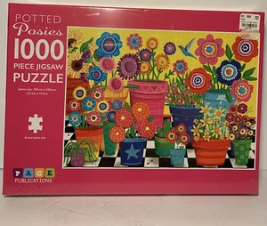 Potted Posies 1000 Piece Jigsaw Puzzle By Page Publications New - Sealed - Picture 1 of 12