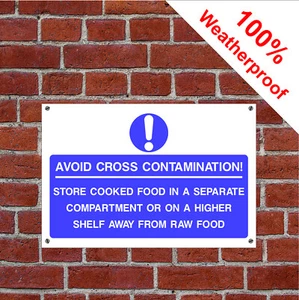 Cross contamination food sign FOO82 Kitchen and Food Hygiene notices - Picture 1 of 2