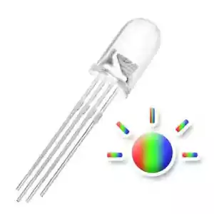 Lente transparente al agua 5 mm RGB diodo cátodo común cátodo - paquete de 50 - Imagen 1 de 1