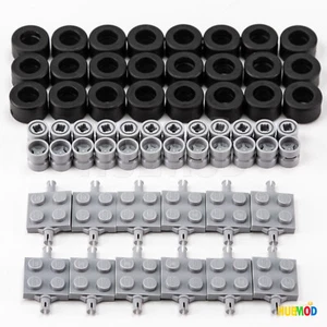 LEGO 14 x 9 mm Tire, Wheel and Axles Set Lot - 60 Pieces Total 74967 30028 4600 - Picture 1 of 3