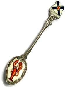 Cuchara coleccionable de recuerdos plateada langosta Nueva Escocia Checoslovaquia de colección - Imagen 1 de 9