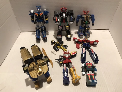 7 Mighty Morphin Power Rangers Megazord Zeo Lot Parts Restore 1996-2008 Bandai Cover
