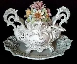 Antike, Große Terrine, mit Deckel, Frankreich um 1900 tolles Design - Bild 1 von 6