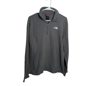 North Face Sweatshirt Herren mittelgrau 1/4 Zip Pullover Fleece einfarbig Oberteil Winter - Bild 1 von 10