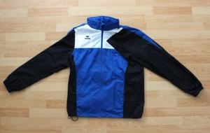 Original erima Herren Regenjacke Blau Gr. M mit Mütze im Kragen Kaputze Jacke - Bild 1 von 8