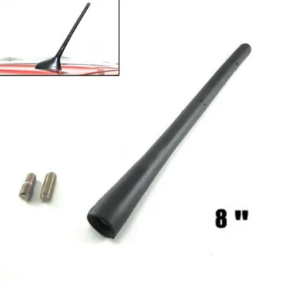 Antena aérea de radio AM/FM universal para automóvil de 8" techo de goma rechoncho corto con tornillos Foto 1 de 4